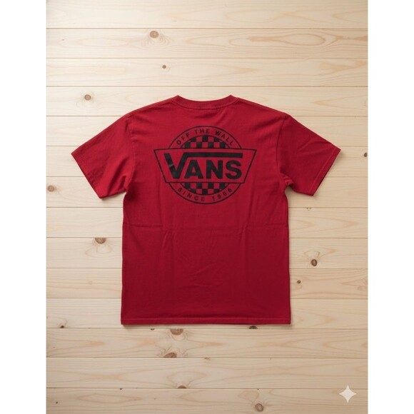 Other - Y2K Inspired Vans Shirt Small Red Graphic Streetwear Skating Short Sleeve